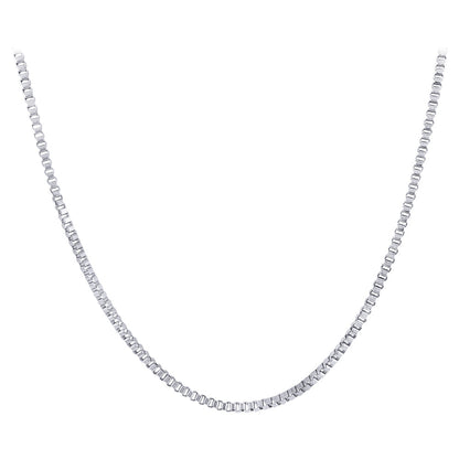 Stainless Steel wide Box Chain Necklace - Gem Avenue