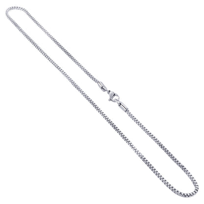 Stainless Steel wide Box Chain Necklace - Gem Avenue
