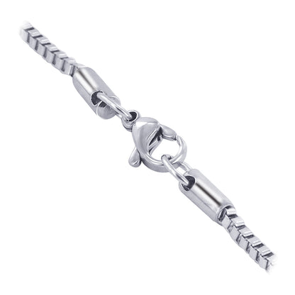 Stainless Steel wide Box Chain Necklace - Gem Avenue