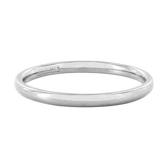 Stainless Steel 2mm Plain Comfort Fit Wedding Band Ring