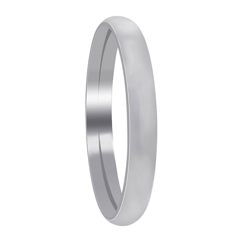Stainless Steel Plain Comfort Fit Wedding Band Ring - Gem Avenue