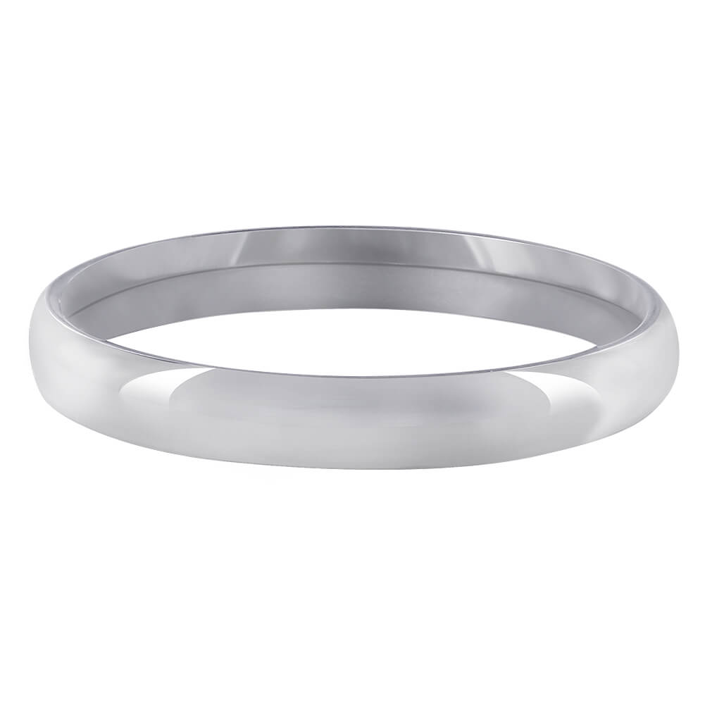 Stainless Steel Plain Comfort Fit Wedding Band Ring - Gem Avenue
