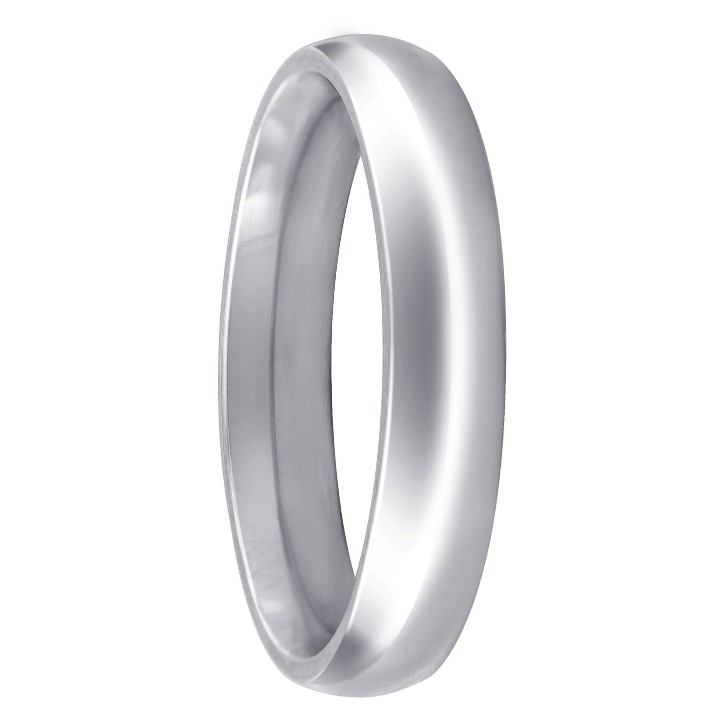 Stainless Steel Plain Comfort Fit 4mm Wedding Band Ring