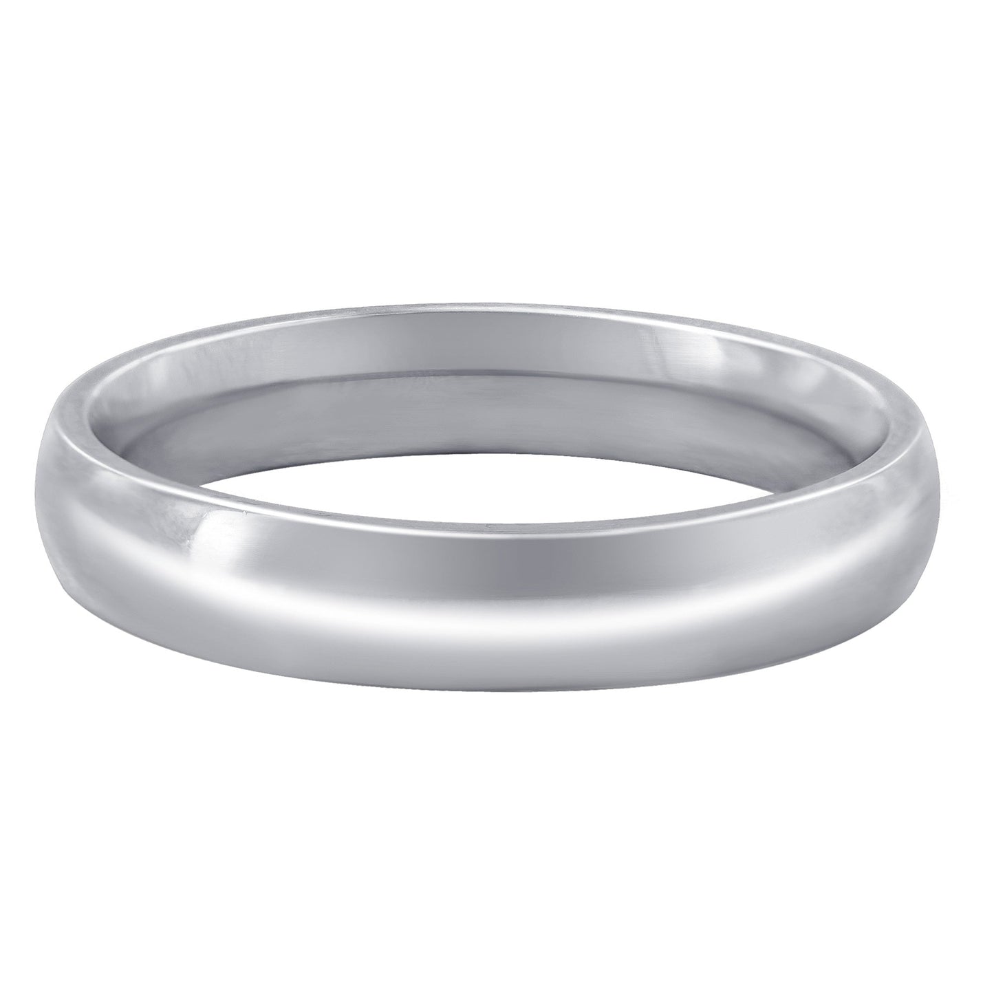 Stainless Steel Plain Comfort Fit 4mm Wedding Band Ring