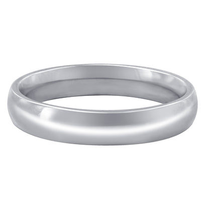 Stainless Steel Plain Comfort Fit 4mm Wedding Band Ring