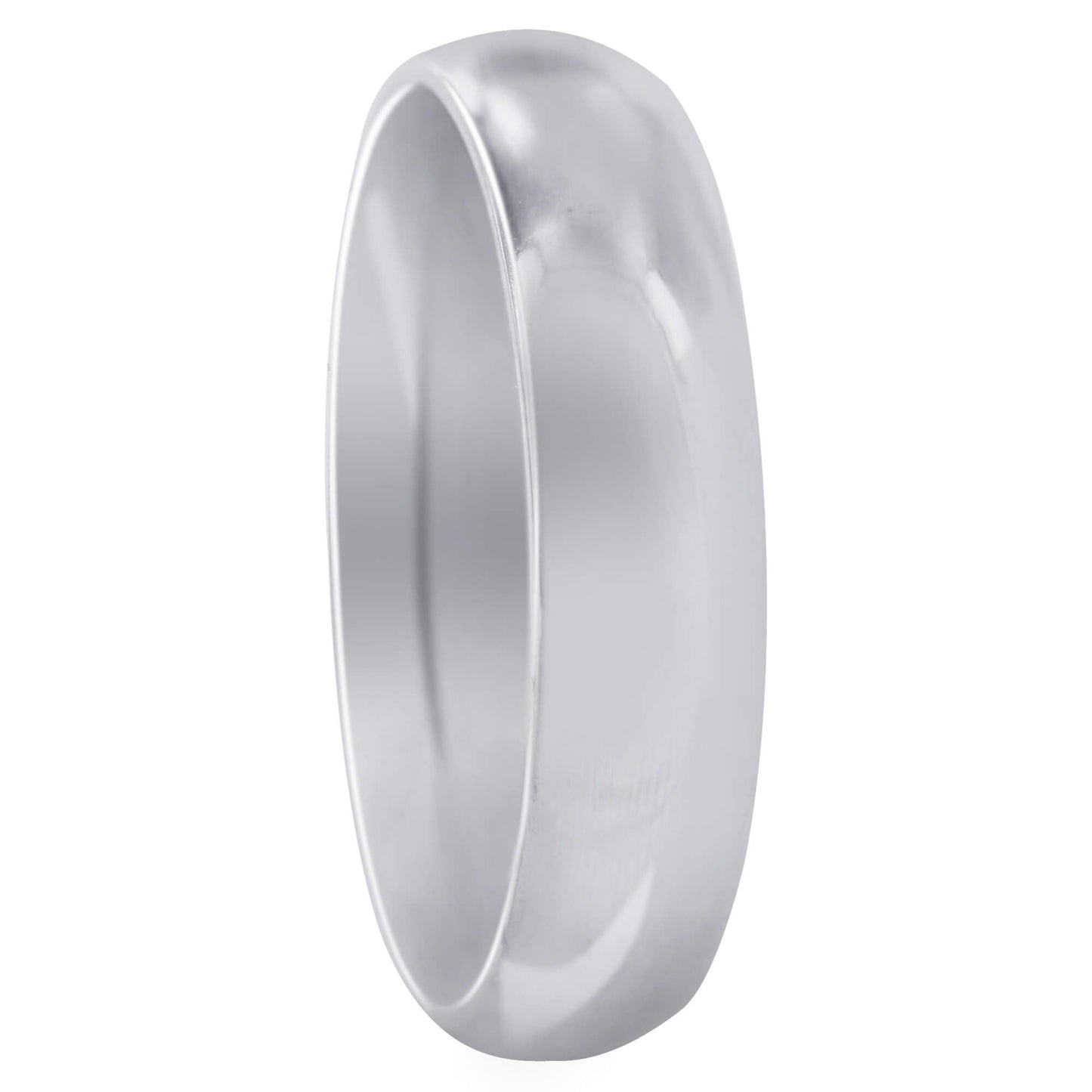 Stainless Steel Plain Comfort Fit 5mm Wedding Band - Gem Avenue