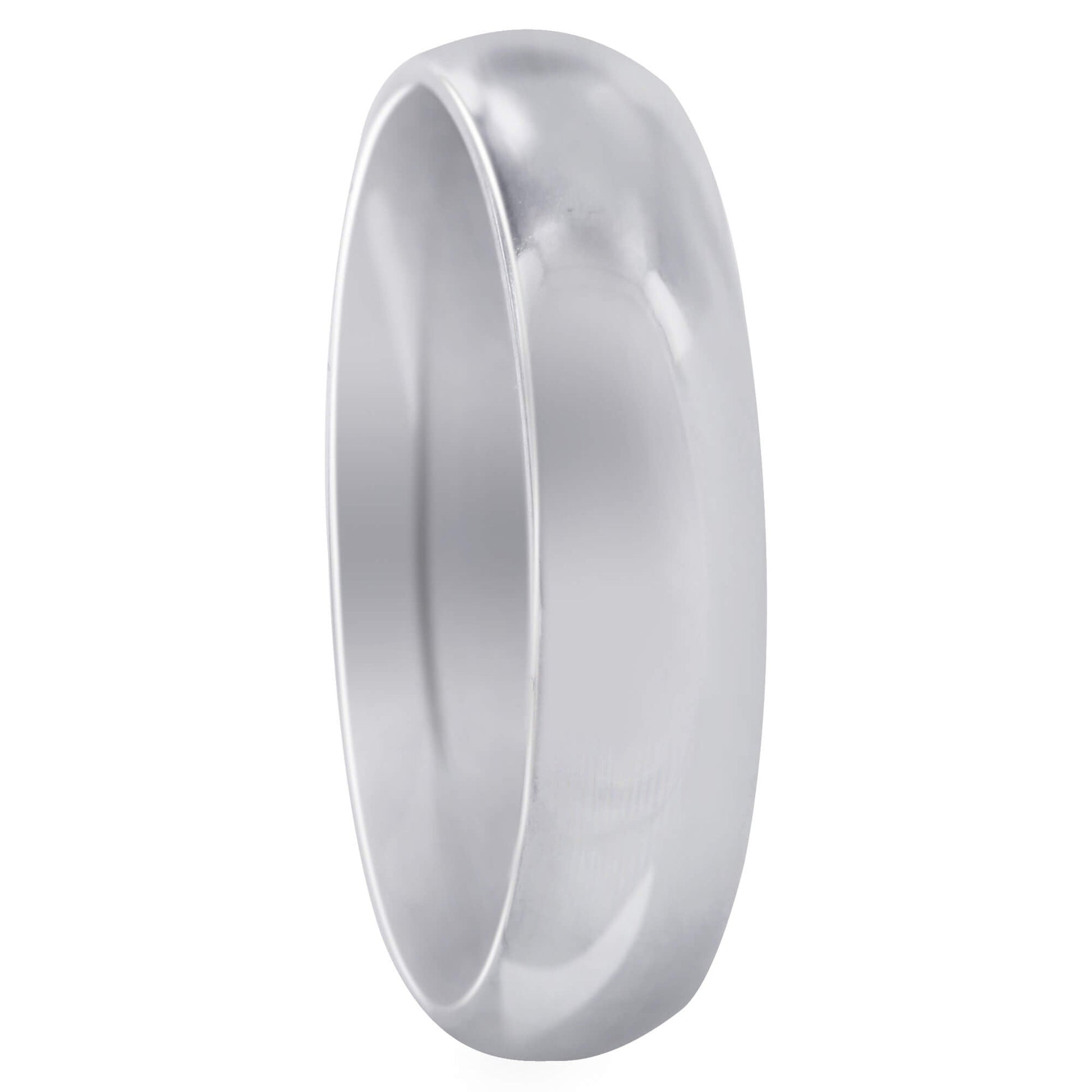 Stainless Steel Plain Comfort Fit 5mm Wedding Band - Gem Avenue