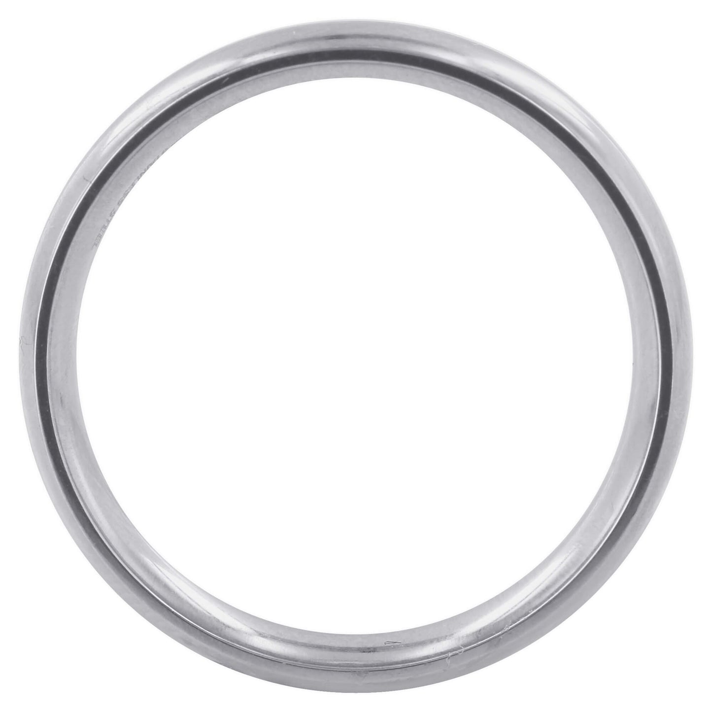 Stainless Steel Plain Comfort Fit 5mm Wedding Band - Gem Avenue