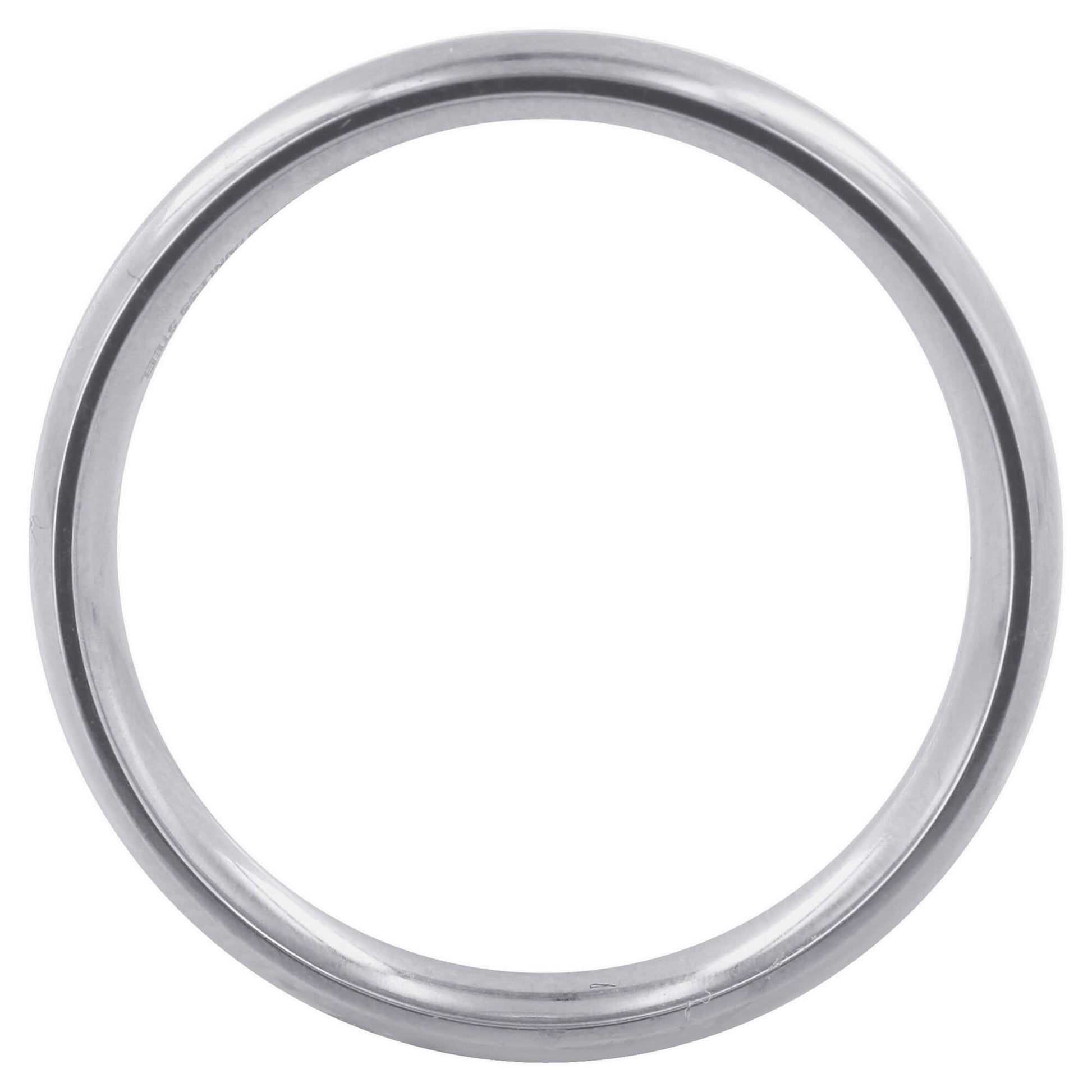 Stainless Steel Plain Comfort Fit 5mm Wedding Band - Gem Avenue