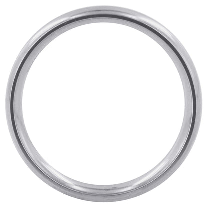 Stainless Steel Plain Comfort Fit 5mm Wedding Band - Gem Avenue