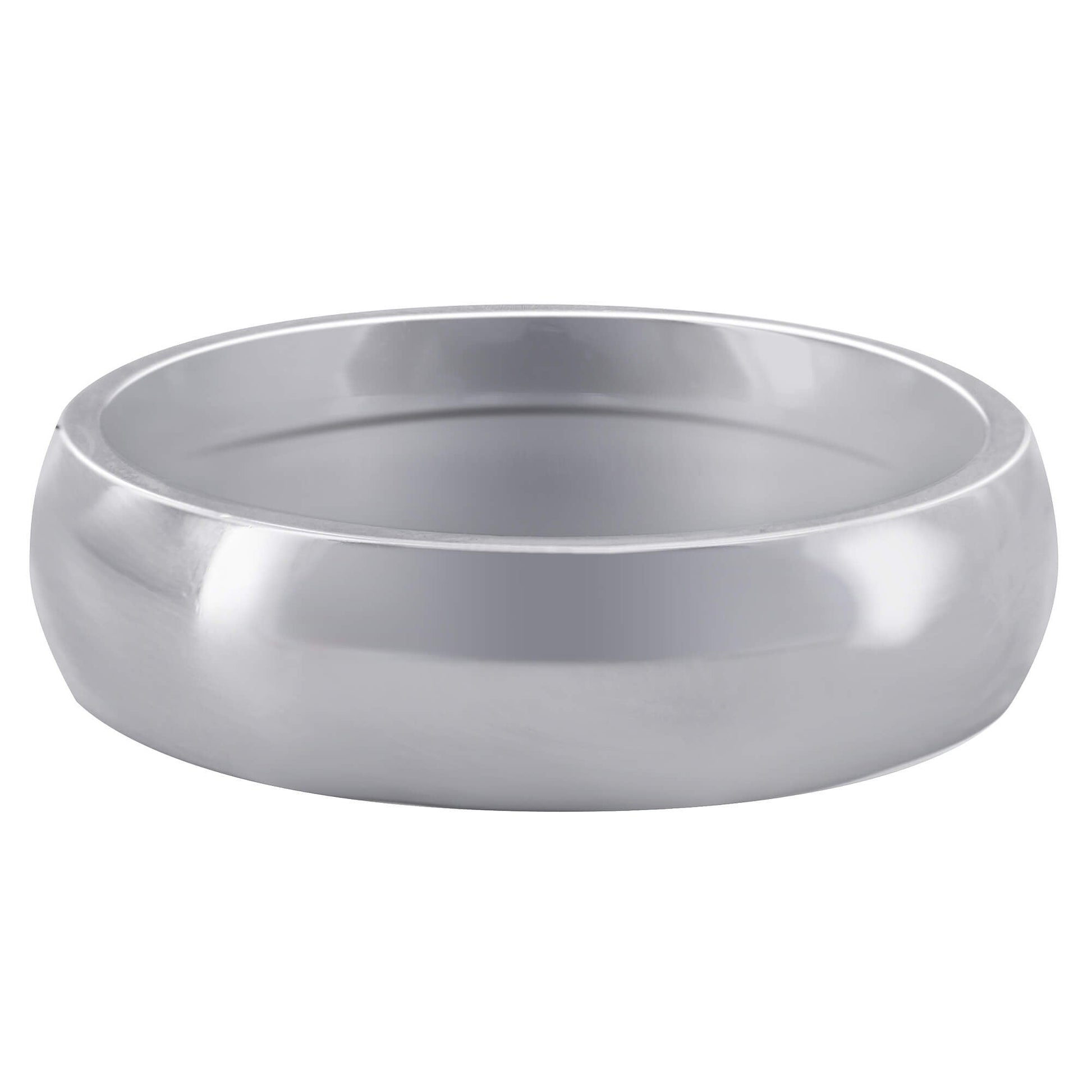 Stainless Steel Plain Comfort Fit 6mm Wedding Band - Gem Avenue