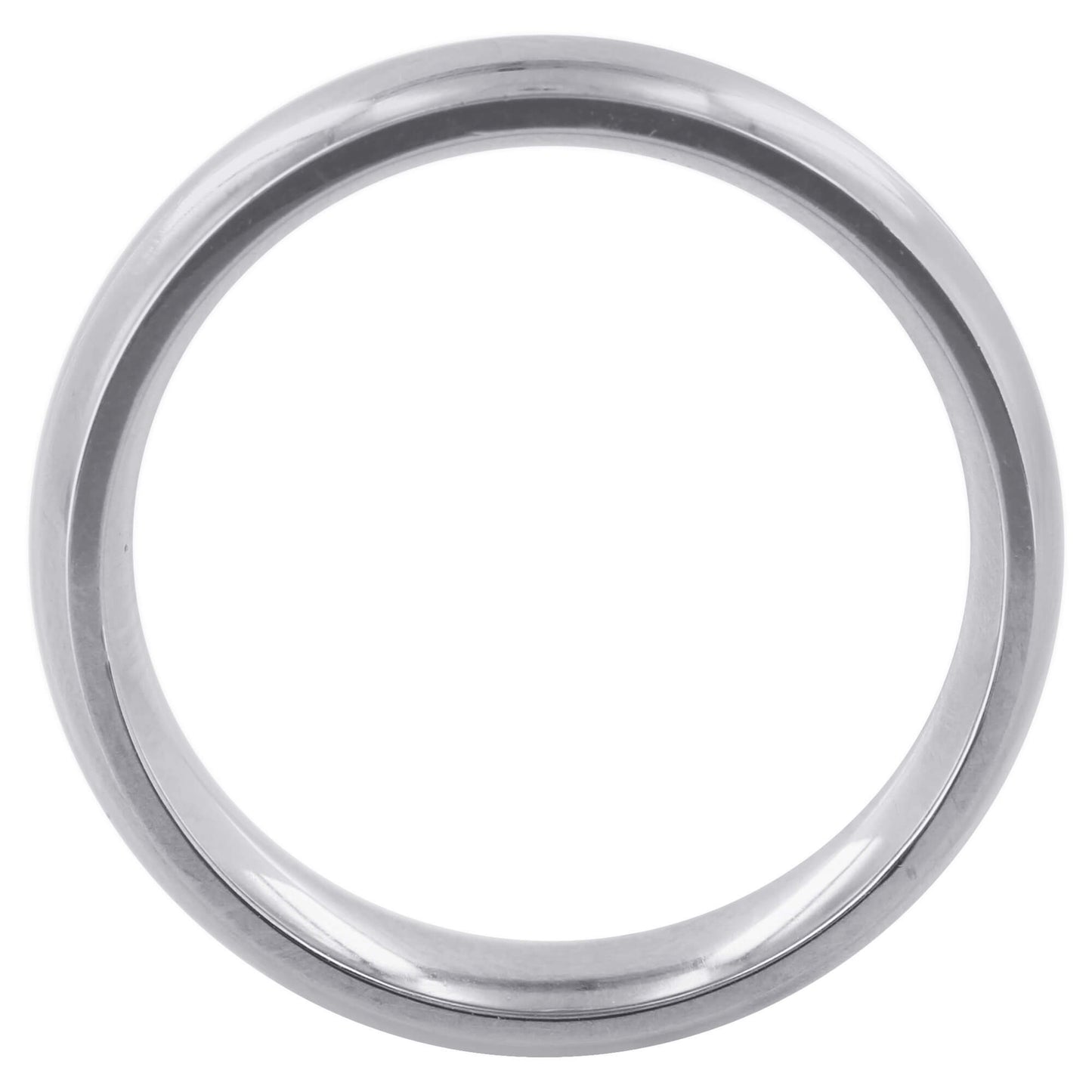 Stainless Steel Plain Comfort Fit 6mm Wedding Band - Gem Avenue