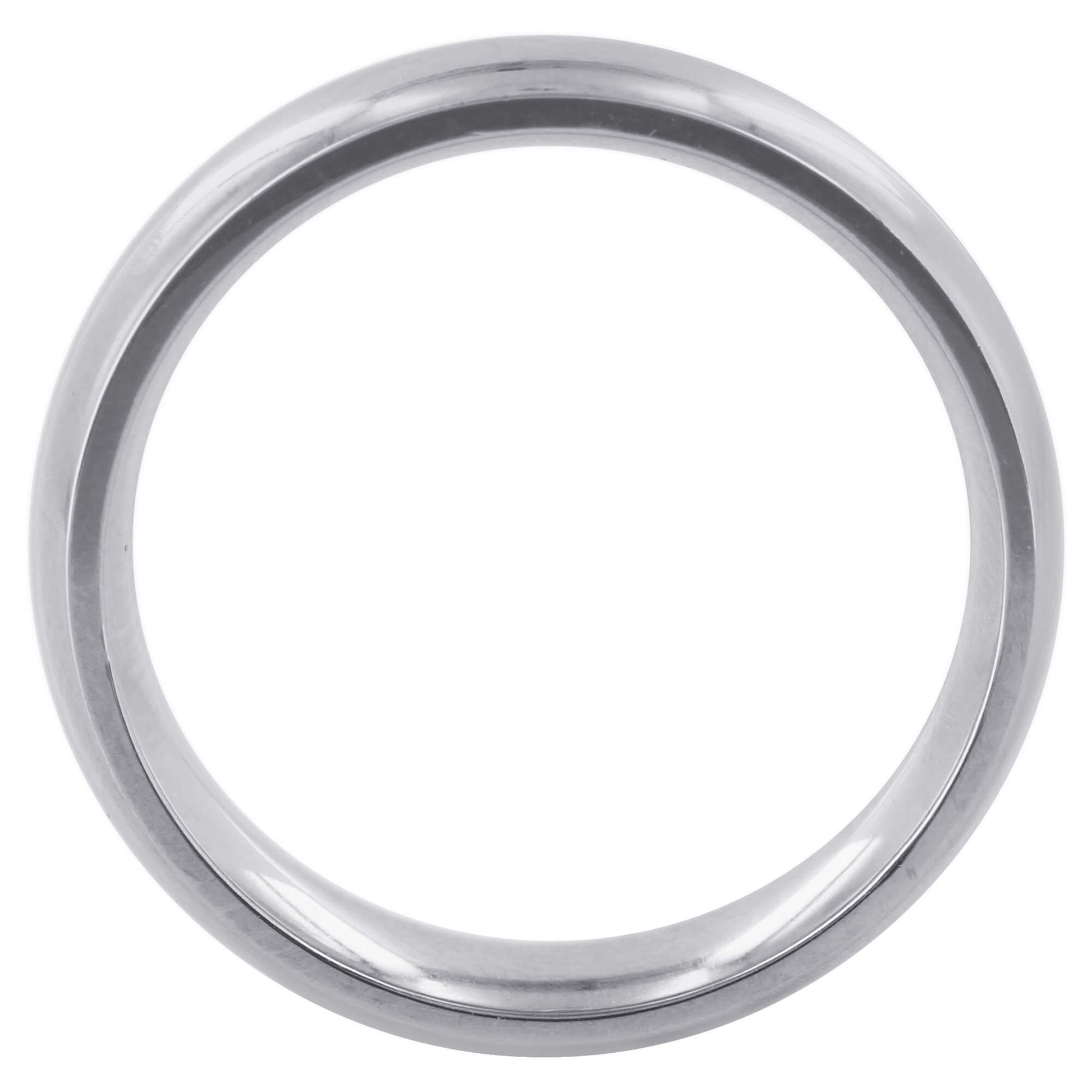 Stainless Steel Plain Comfort Fit 6mm Wedding Band - Gem Avenue