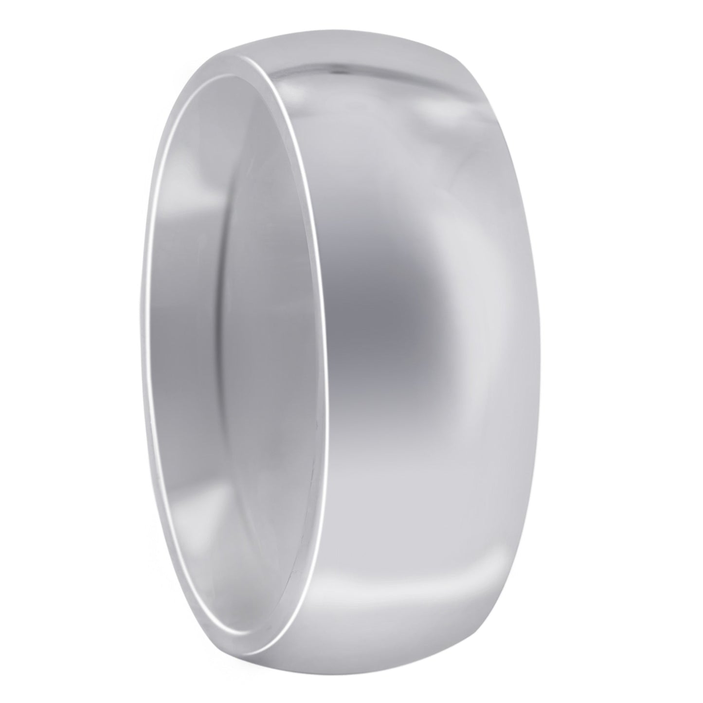 Men's Stainless Steel Plain Comfort Fit 8mm Wedding Band