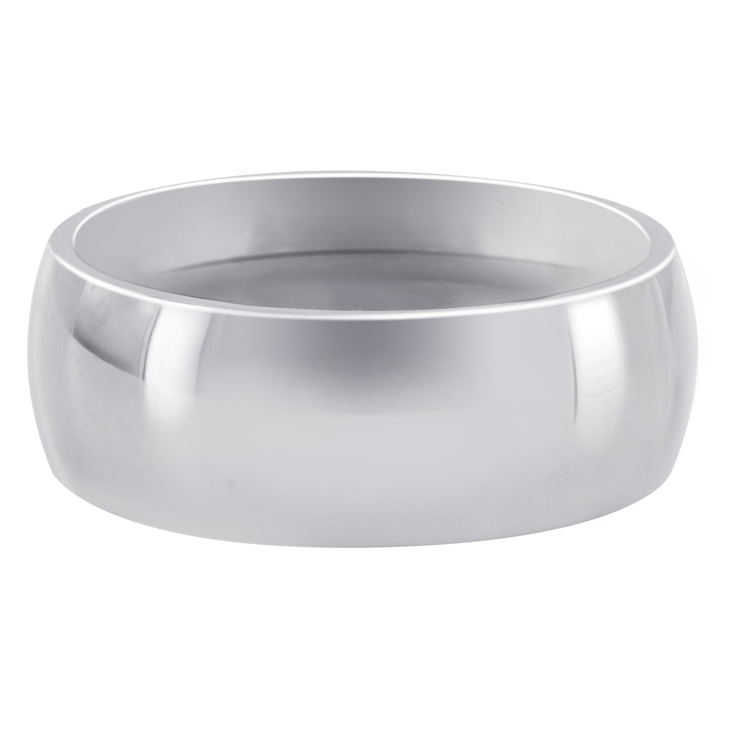 Men's Stainless Steel Plain Comfort Fit 8mm Wedding Band