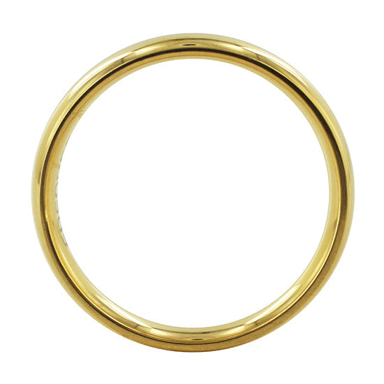 Gold Plated Stainless Steel Comfort Fit 4mm Plain Wedding Band