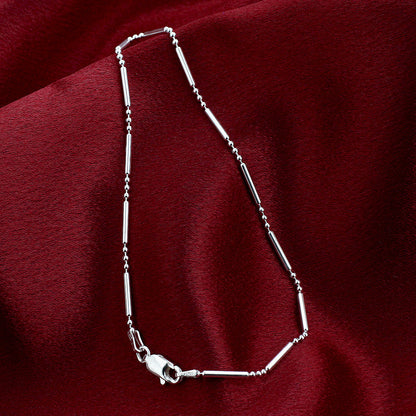 Italian 925 Sterling Silver Lobster Claw Clasp Chain Bracelets (7 - 8 inch)