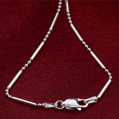 Italian 925 Sterling Silver Lobster Claw Clasp Chain Bracelets (7 - 8 inch)