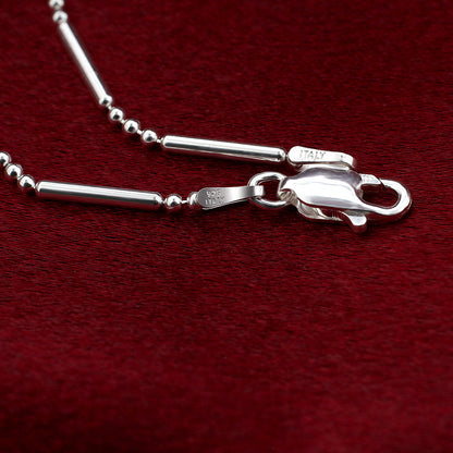 Italian 925 Sterling Silver Lobster Claw Clasp Chain Bracelets (7 - 8 inch)