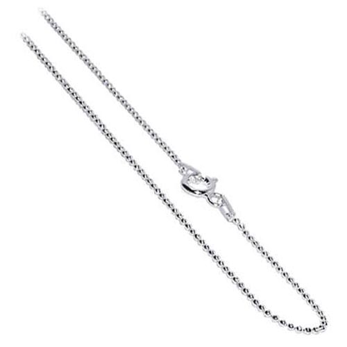 Beads 925 Sterling Silver Chain Necklace with Spring Ring Clasp - Gem Avenue