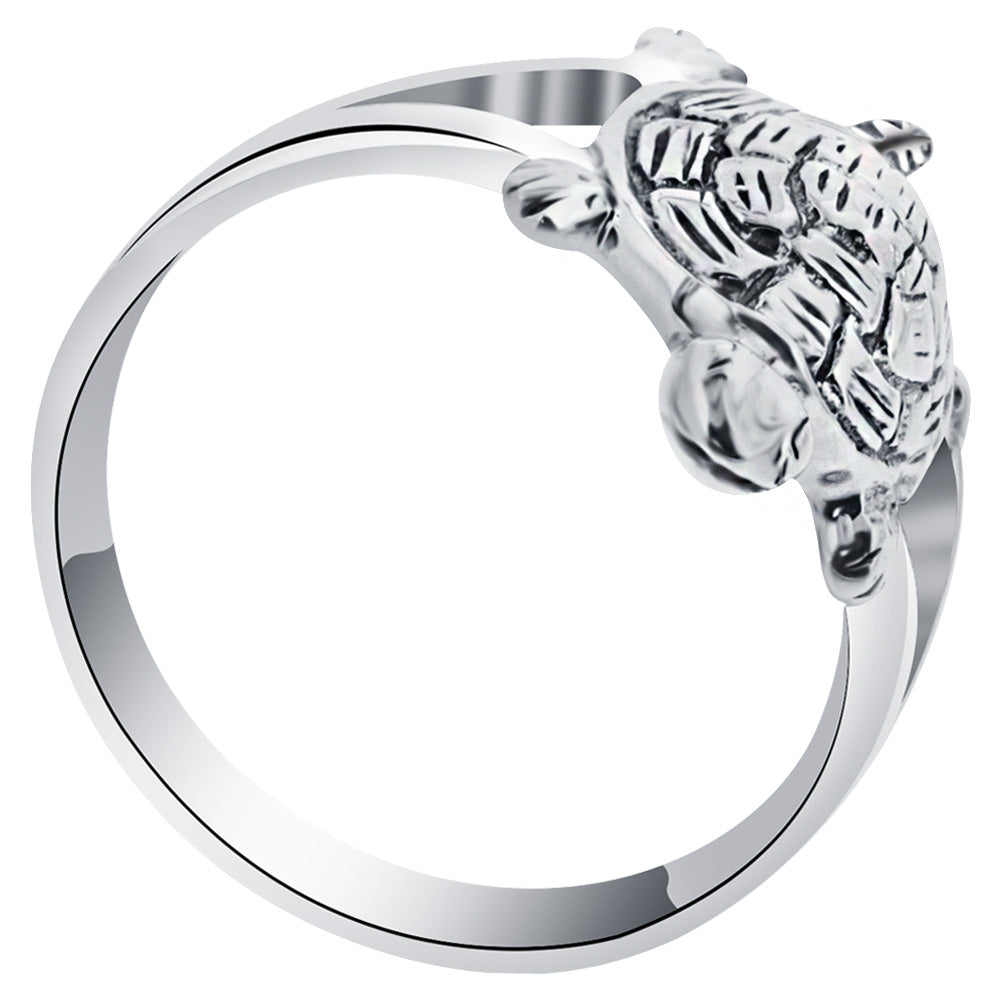 Antique Finish Tortoise .925 Sterling Silver Ring