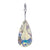 .925 Sterling Silver Pendant with Teardrop Shape Austrian Crystals