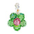 Austrian Crystal 1 x 0.7 Inch Floral Charm Pendant