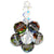 Austrian Crystal 1 x 0.7 Inch Floral Charm Pendant