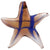 Millefiori Glass Star Fish 1.25 inch Long Pendant