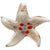 Millefiori Glass Star Fish 1.25 inch Long Pendant