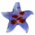 Millefiori Glass Star Fish 1.25 inch Long Pendant