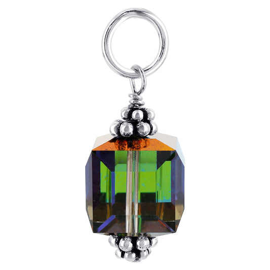 Vitrail Medium Austrian Crystal Sterling Silver Pendant - Gem Avenue