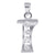 Round Cubic Zirconia .925 Sterling Silver Personalized Initial Pendant