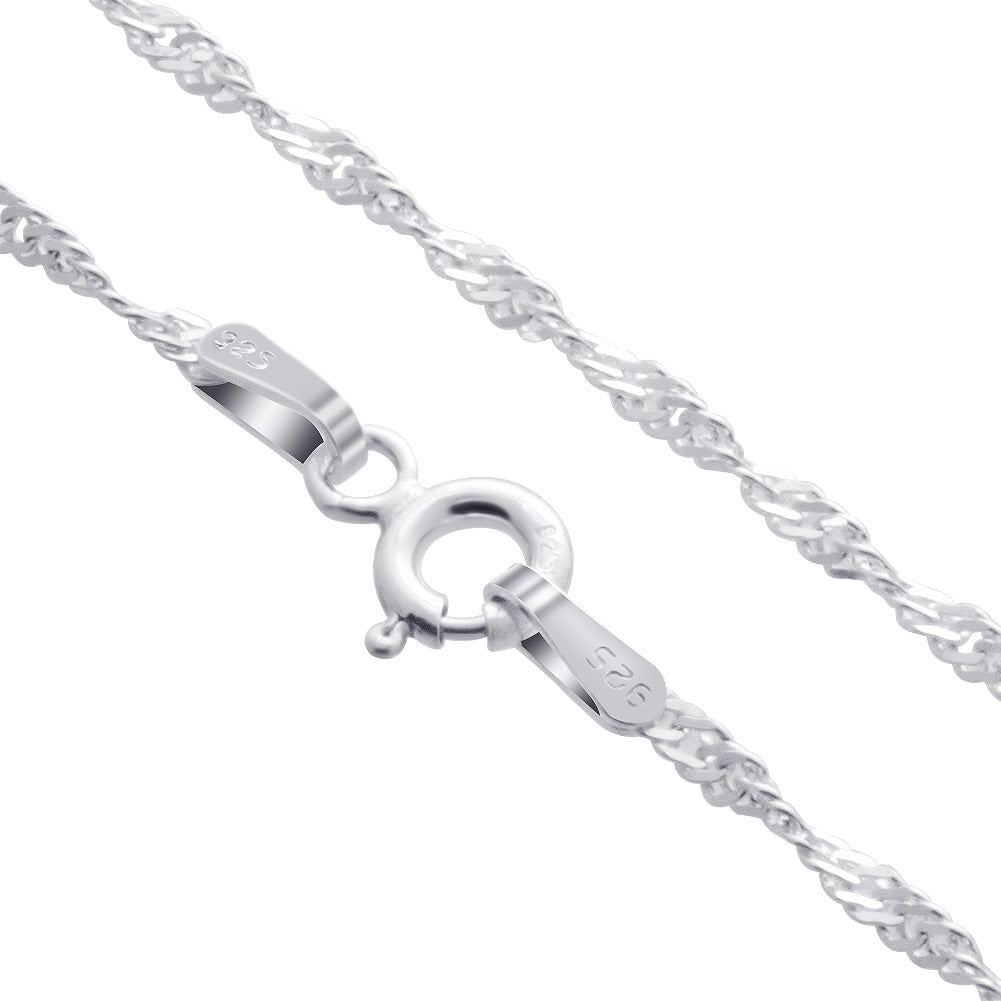 925 Sterling Silver Singapore Foot Chain & Clasp Anklet Ankle Bracelets - Gem Avenue