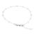 .925 Sterling Silver Anklet 8.5 to 10 Inch Long with Austrian Crystals