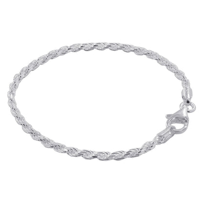 925 Sterling Silver Faceted Cut Foot Chain Anklet Ankle Bracelets - Gem Avenue