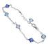 Blue Austrian Crystals Italian 925 Sterling Silver Anklet Ankle Bracelets