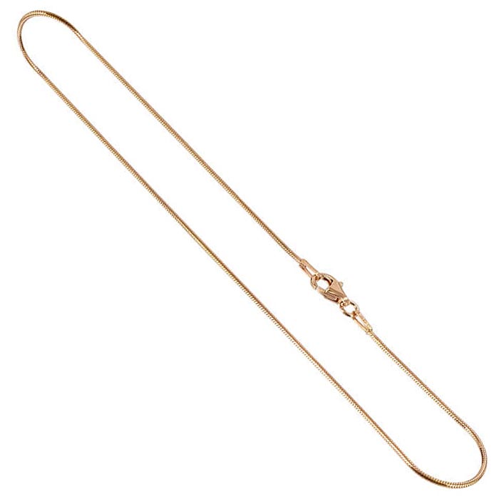 14k Rose Gold Vermeil Snake Chain Lobster Clasp Bracelets - Gem Avenue