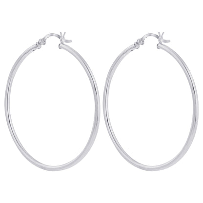 .925 Sterling Silver 2mm 3mm Tube Hoop Earrings
