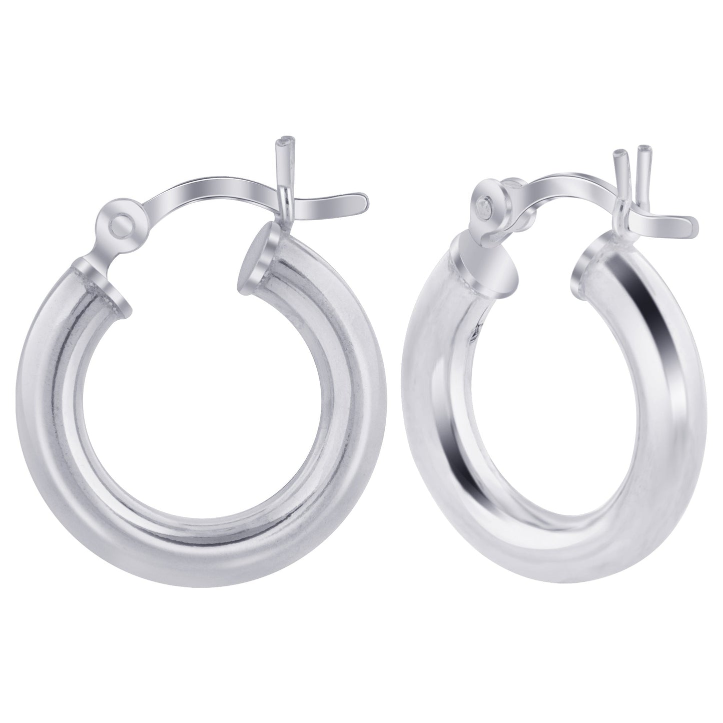 .925 Sterling Silver 2mm 3mm Tube Hoop Earrings