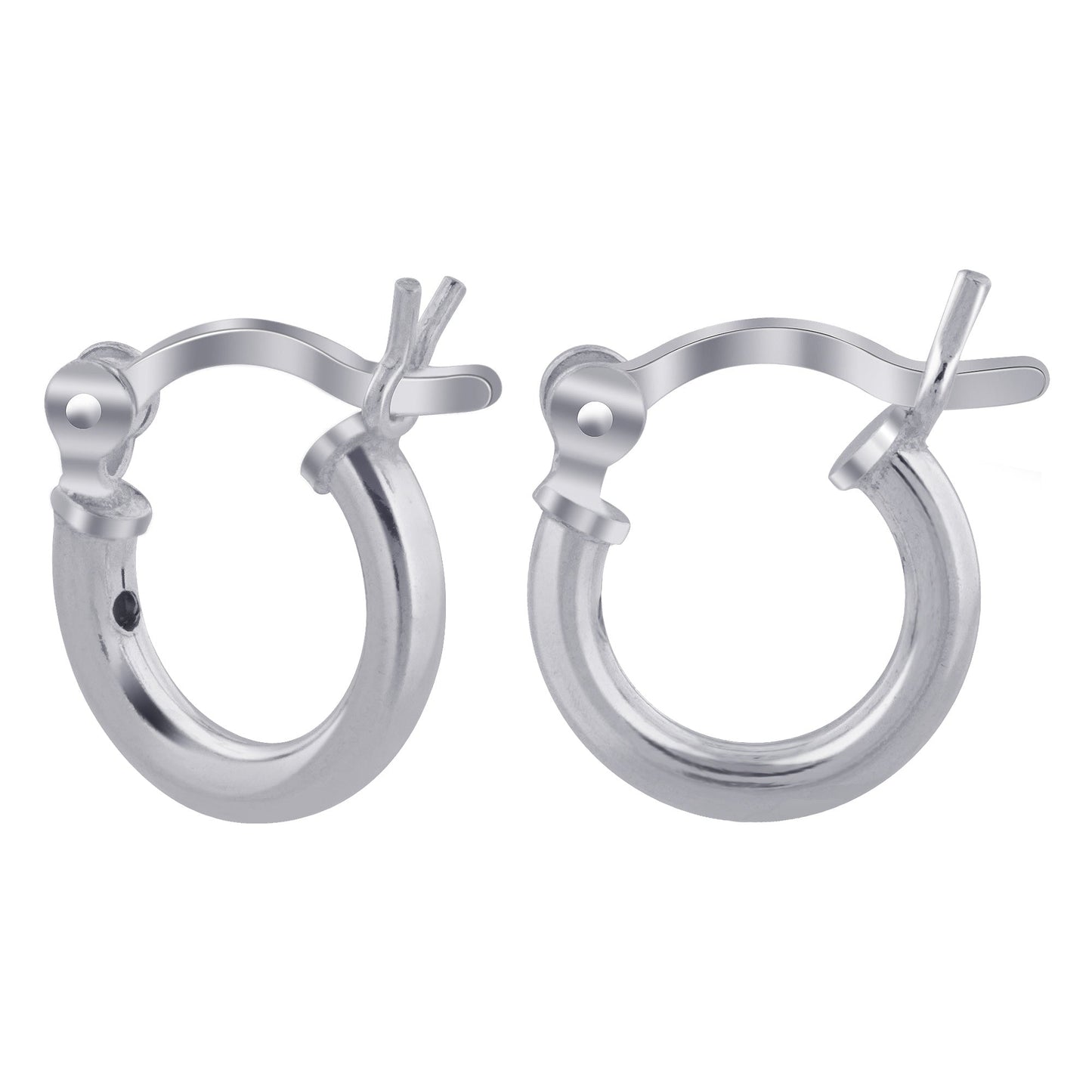 .925 Sterling Silver 2mm 3mm Tube Hoop Earrings