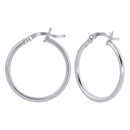 .925 Sterling Silver 2mm 3mm Tube Hoop Earrings