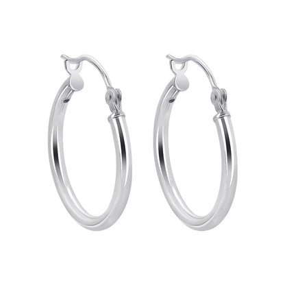 .925 Sterling Silver 2mm 3mm Tube Hoop Earrings