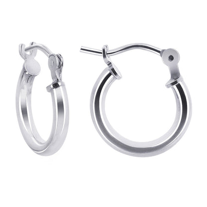 .925 Sterling Silver 2mm 3mm Tube Hoop Earrings