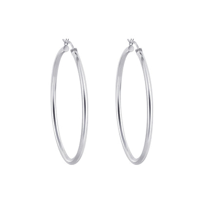 .925 Sterling Silver 2mm 3mm Tube Hoop Earrings