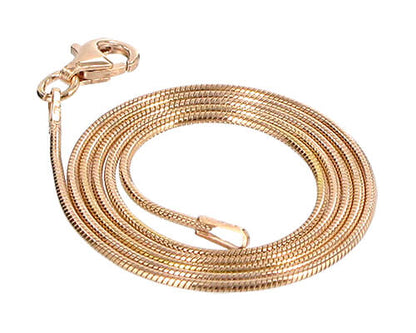 14k Rose Gold Snake Chain Vermeil Necklace - Gem Avenue