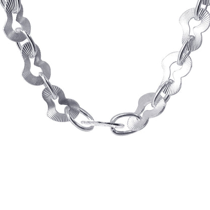 925 Sterling Silver Cute Little Open Love Hearts Necklace - Gem Avenue