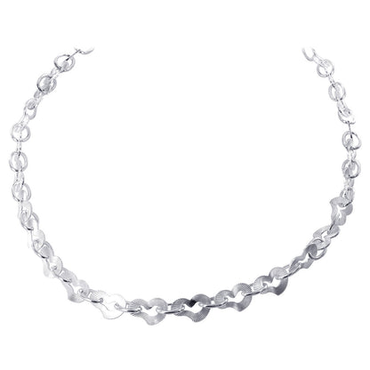 925 Sterling Silver Cute Little Open Love Hearts Necklace - Gem Avenue