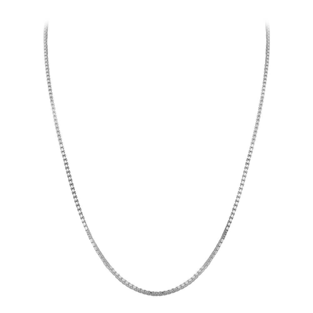 925 Sterling Silver Adjustable Box Chain Necklace - Gem Avenue