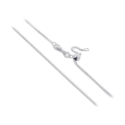 925 Sterling Silver Adjustable Box Chain Necklace - Gem Avenue